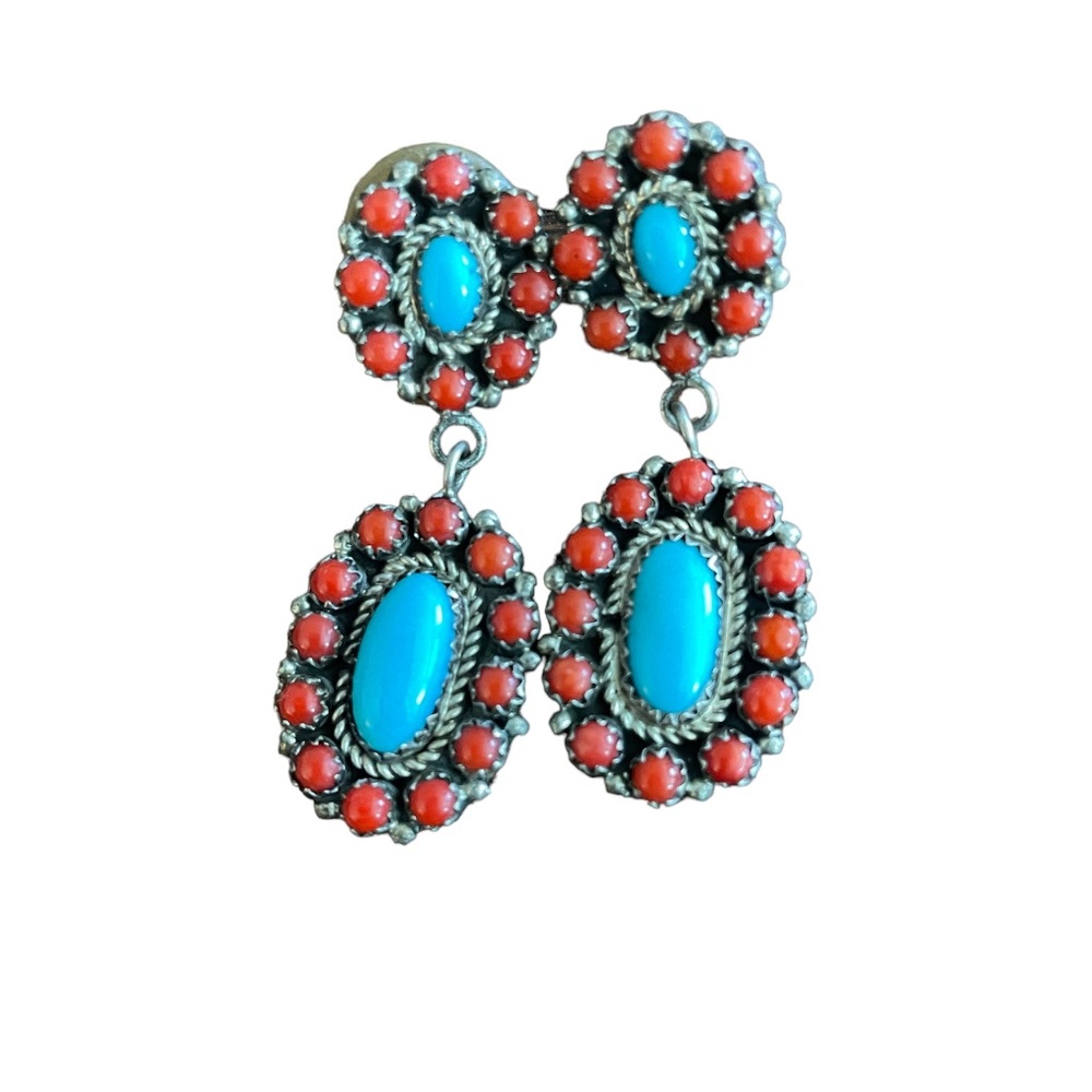 Southwest Style Sterling Silver Earrings